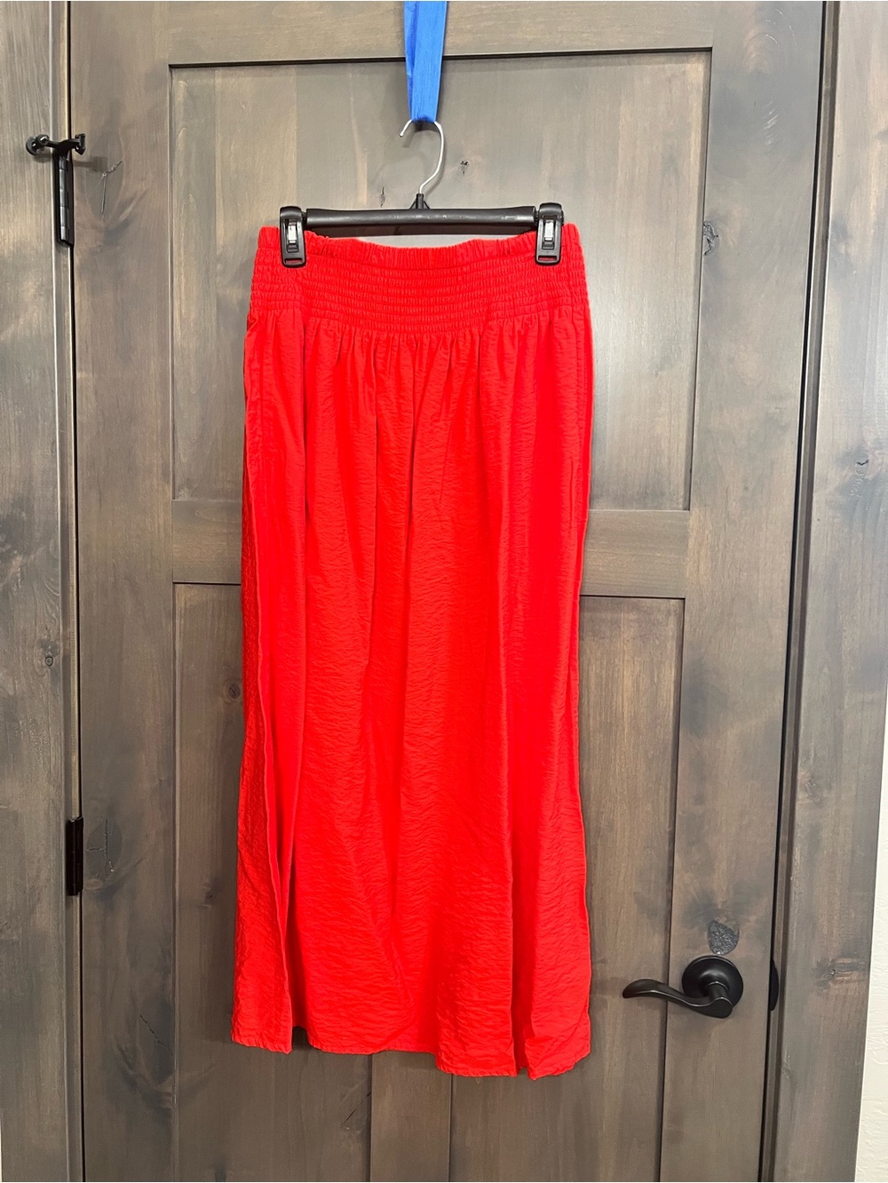 Nine West Red Elastic Waist Maxi Skirt